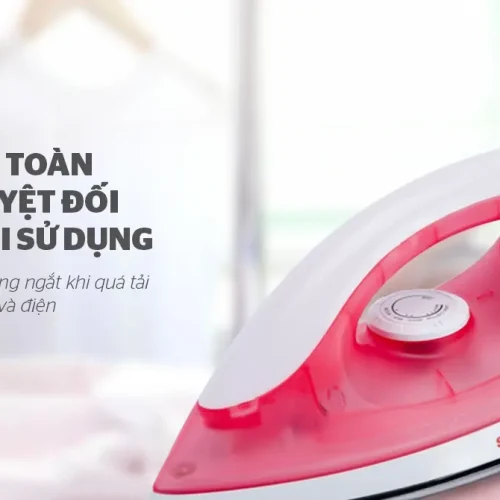 Bàn ủi khô SUNHOUSE SHD1072 an toàn tự ngắt khi quá tải nhiệt điện