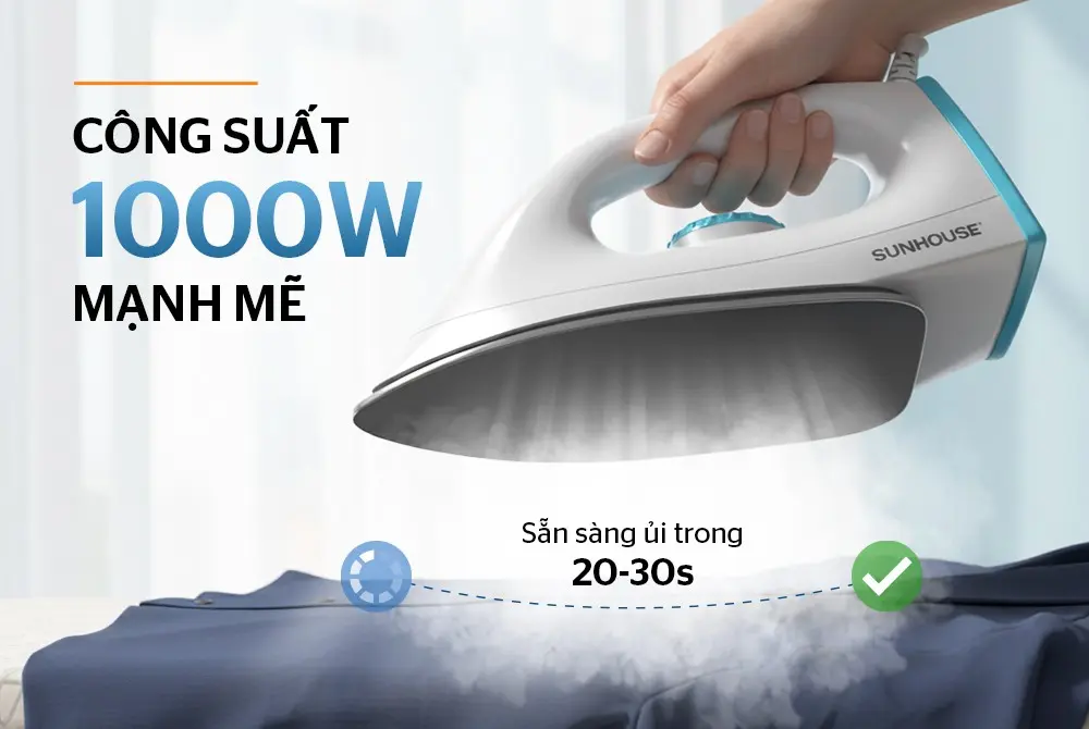 Bàn ủi khô SUNHOUSE SHD2017 - 1000W - Ảnh 10