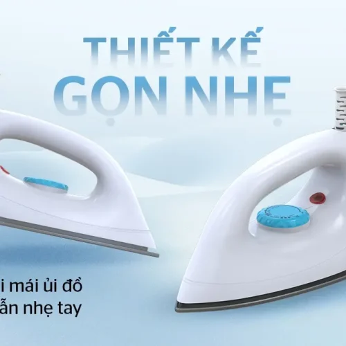 Bàn ủi khô SUNHOUSE SHD2017 màu trắng xanh, thiết kế gọn nhẹ