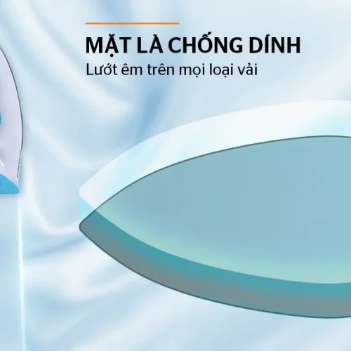 Bàn ủi khô SUNHOUSE SHD2017 cận cảnh mặt đế chống dính