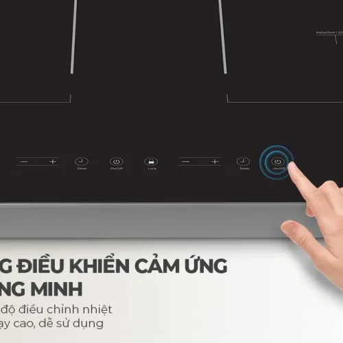 Bảng điều khiển cảm ứng 9 mức nhiệt của bếp điện từ đôi SUNHOUSE SHB98-HP