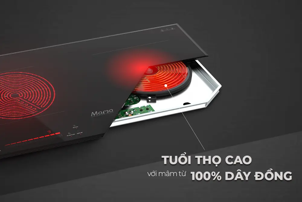 Bếp điện từ đôi 2 loại SUNHOUSE MMB9303 - 2000W/2000W, Cảm ứng - Ảnh 5