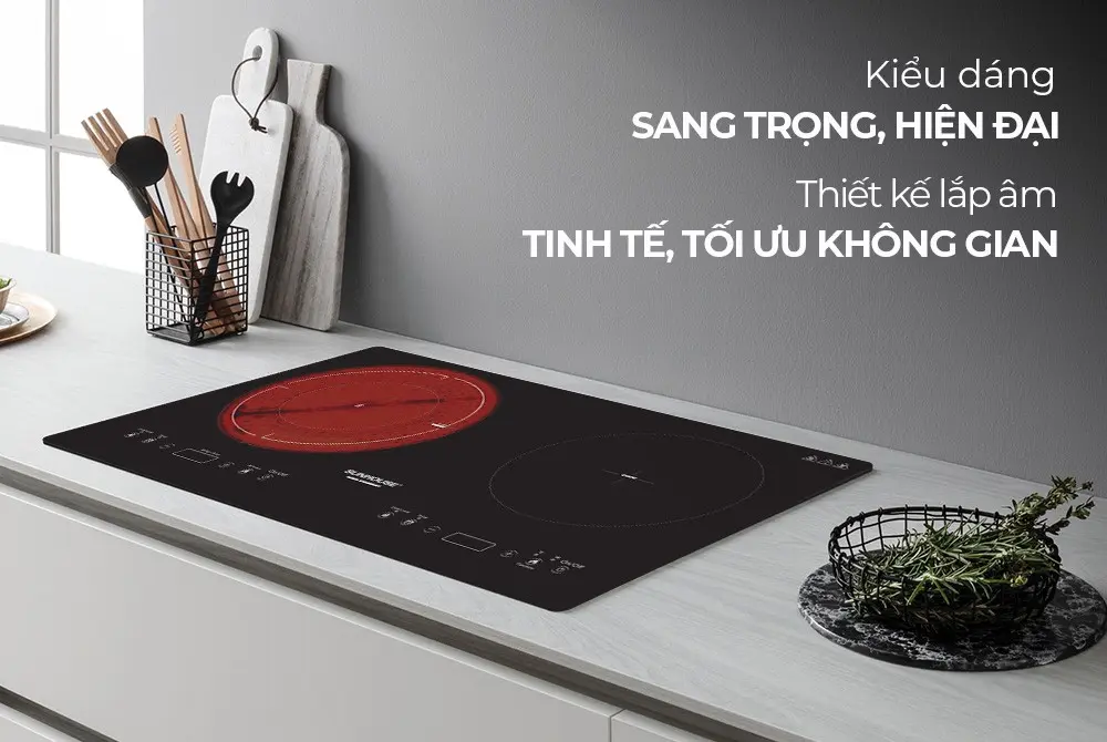 Bếp điện từ đôi 2 loại SUNHOUSE SHB8668MT - 2000W/2000W, Cảm ứng - Ảnh 5