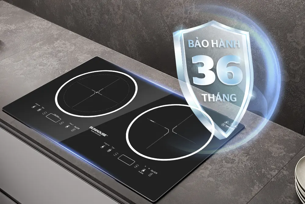 Bếp điện từ đôi 2 loại SUNHOUSE SHB9002-EC - 2000W/2000W, Cảm ứng - Ảnh 9
