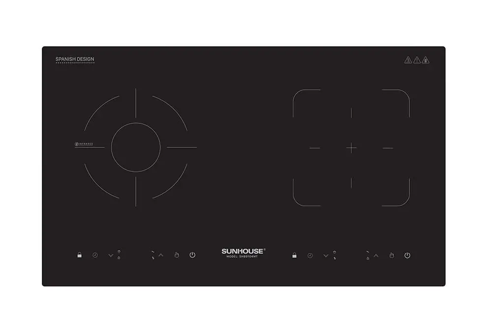 Bếp điện từ đôi 2 loại SUNHOUSE SHB9104MT - 2000W/2000W, Cảm ứng - Ảnh 2