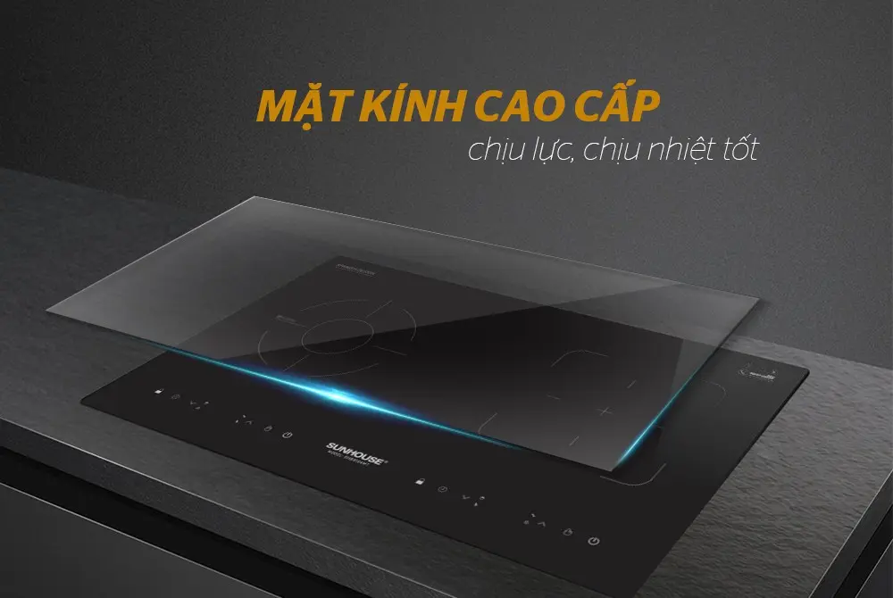 Bếp điện từ đôi 2 loại SUNHOUSE SHB9104MT - 2000W/2000W, Cảm ứng - Ảnh 4