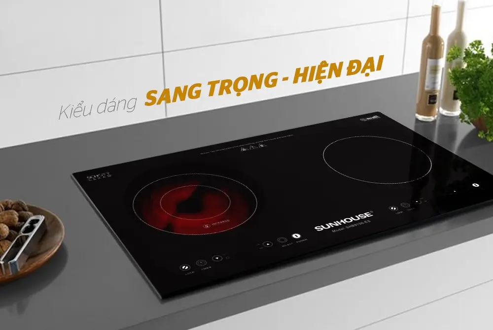 Bếp điện từ đôi 2 loại SUNHOUSE SHB9106-ES - 2200W/2600W, Cảm ứng - Ảnh 11