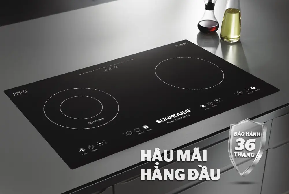Bếp điện từ đôi 2 loại SUNHOUSE SHB9106-ES - 2200W/2600W, Cảm ứng - Ảnh 10
