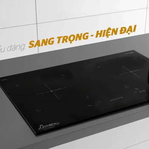 Bếp điện từ đôi SUNHOUSE APB9981 lắp âm với mặt kính đen sang trọng