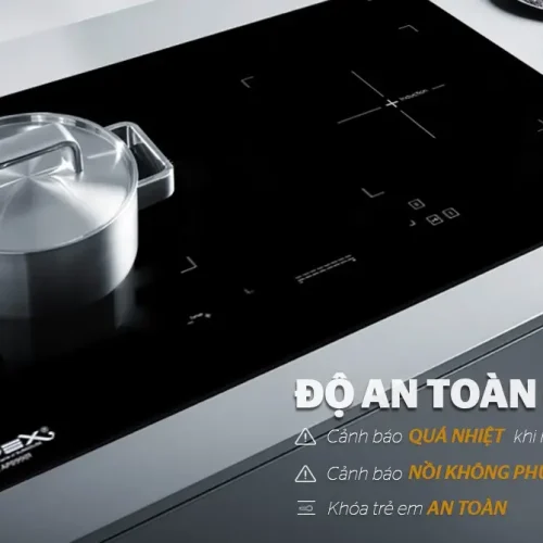 Tính năng an toàn trên bếp điện từ đôi SUNHOUSE APB9981