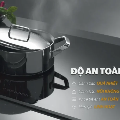 Bếp điện từ đôi SUNHOUSE MMB-01I với cảnh báo quá nhiệt và khóa trẻ em