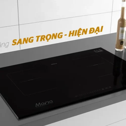 Bếp điện từ đôi SUNHOUSE MMB-02I thiết kế mặt kính đen hiện đại