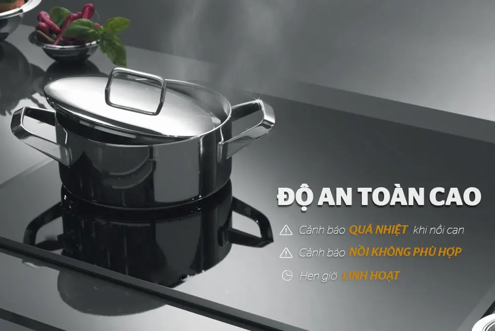 Bếp điện từ đôi SUNHOUSE MMB-02I cảnh báo quá nhiệt, nhận diện nồi không phù hợp và hẹn giờ