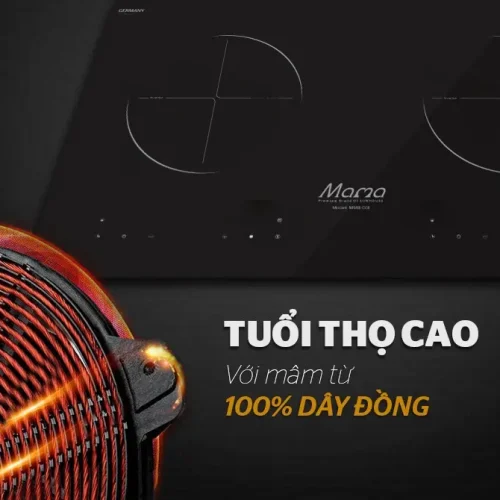 Bếp điện từ đôi SUNHOUSE MMB-03I với mâm từ dây đồng