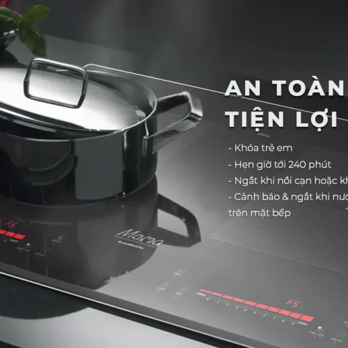 Tính năng an toàn và tiện lợi của bếp điện từ đôi SUNHOUSE MMB-36Plus