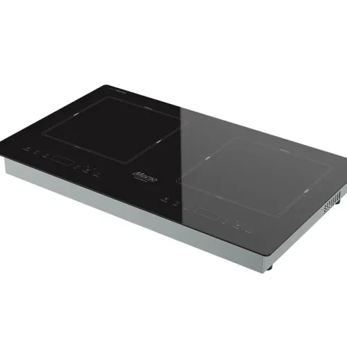 Bếp điện từ đôi SUNHOUSE MMB-636DP mặt kính đen, góc nhìn từ trên phía trước