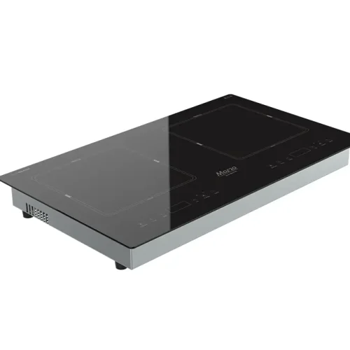 Bếp điện từ đôi SUNHOUSE MMB-636DP với hai vùng nấu trên mặt kính đen