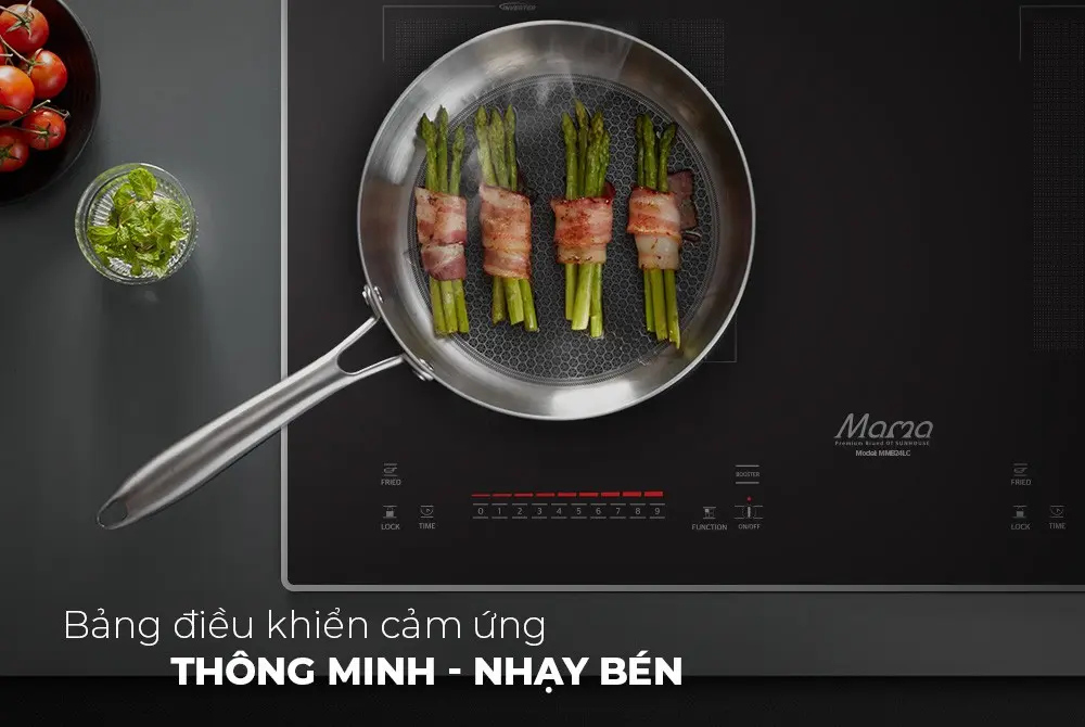 Bếp điện từ đôi SUNHOUSE MMB24LC bảng điều khiển cảm ứng