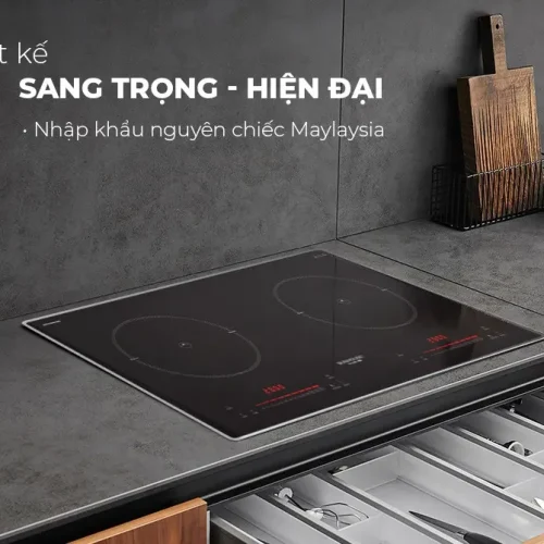 Bếp điện từ đôi SUNHOUSE MMB24LC lắp âm thiết kế hiện đại