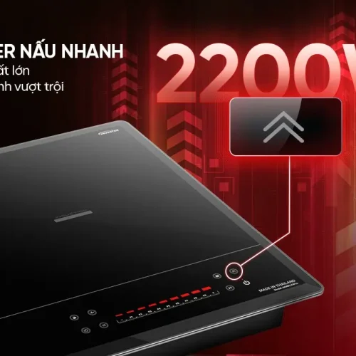 Bếp điện từ đôi SUNHOUSE MMB5-X9Pro với Booster 2200W nấu nhanh