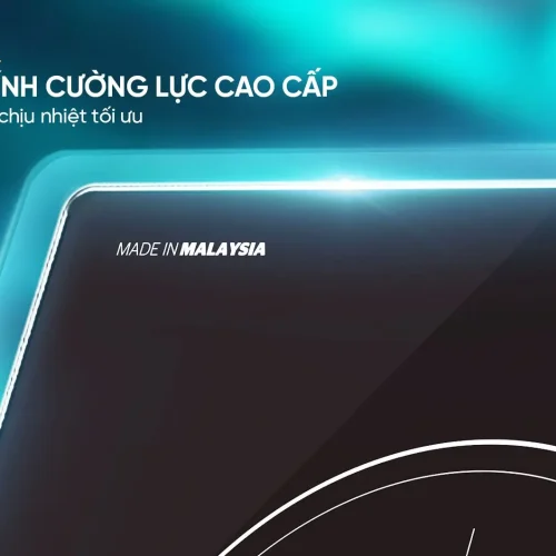 Mặt kính cường lực cao cấp của bếp điện từ đôi SUNHOUSE MMB52024BN