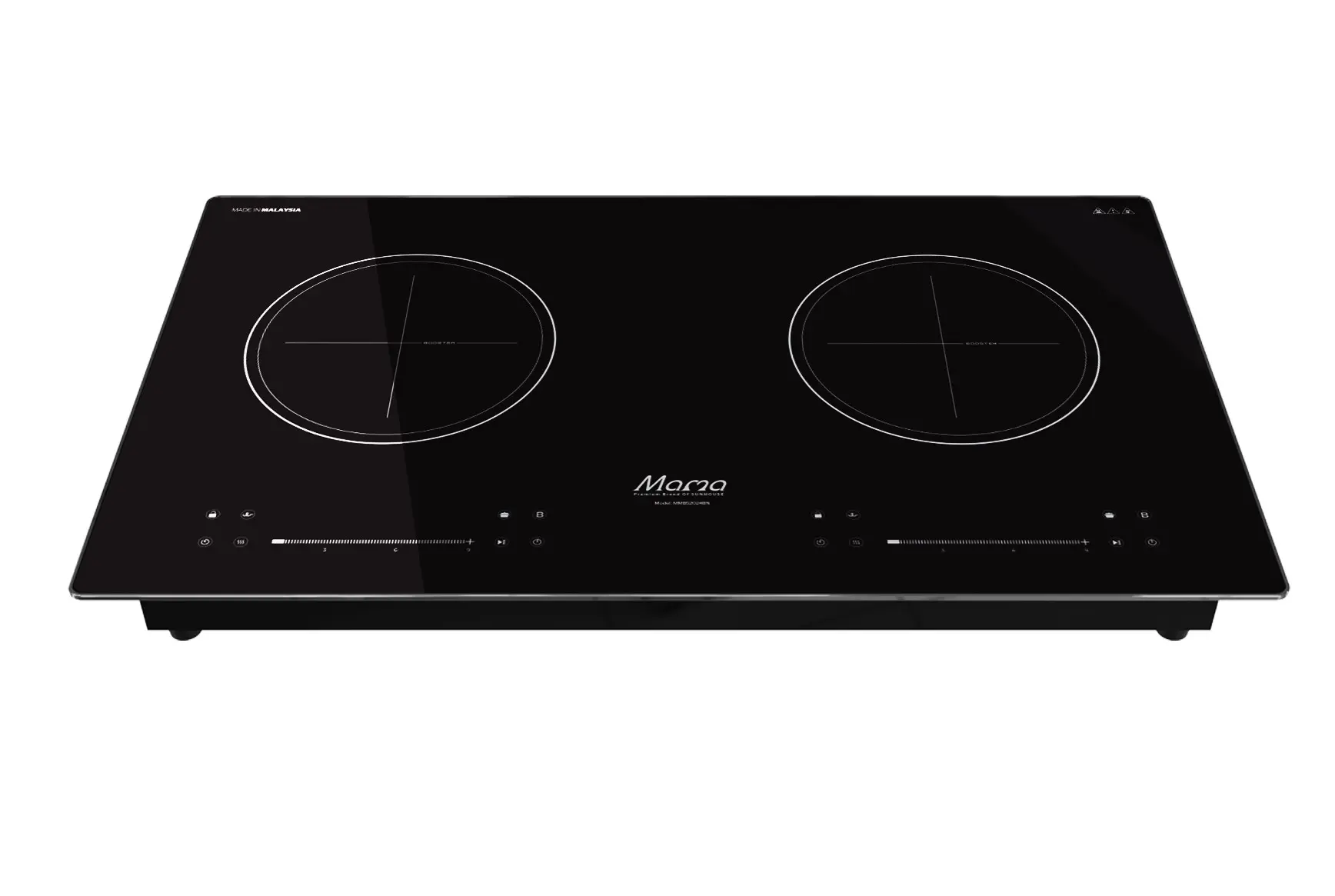 Bếp điện từ đôi SUNHOUSE MMB52024BN mặt kính đen toàn cảnh