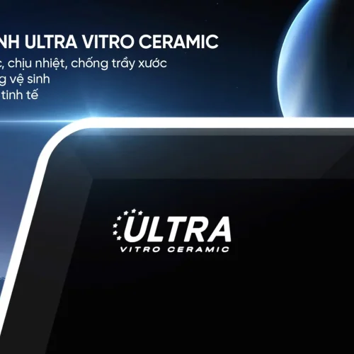 Mặt kính Ultra Vitro Ceramic của bếp điện từ đôi SUNHOUSE MMB568