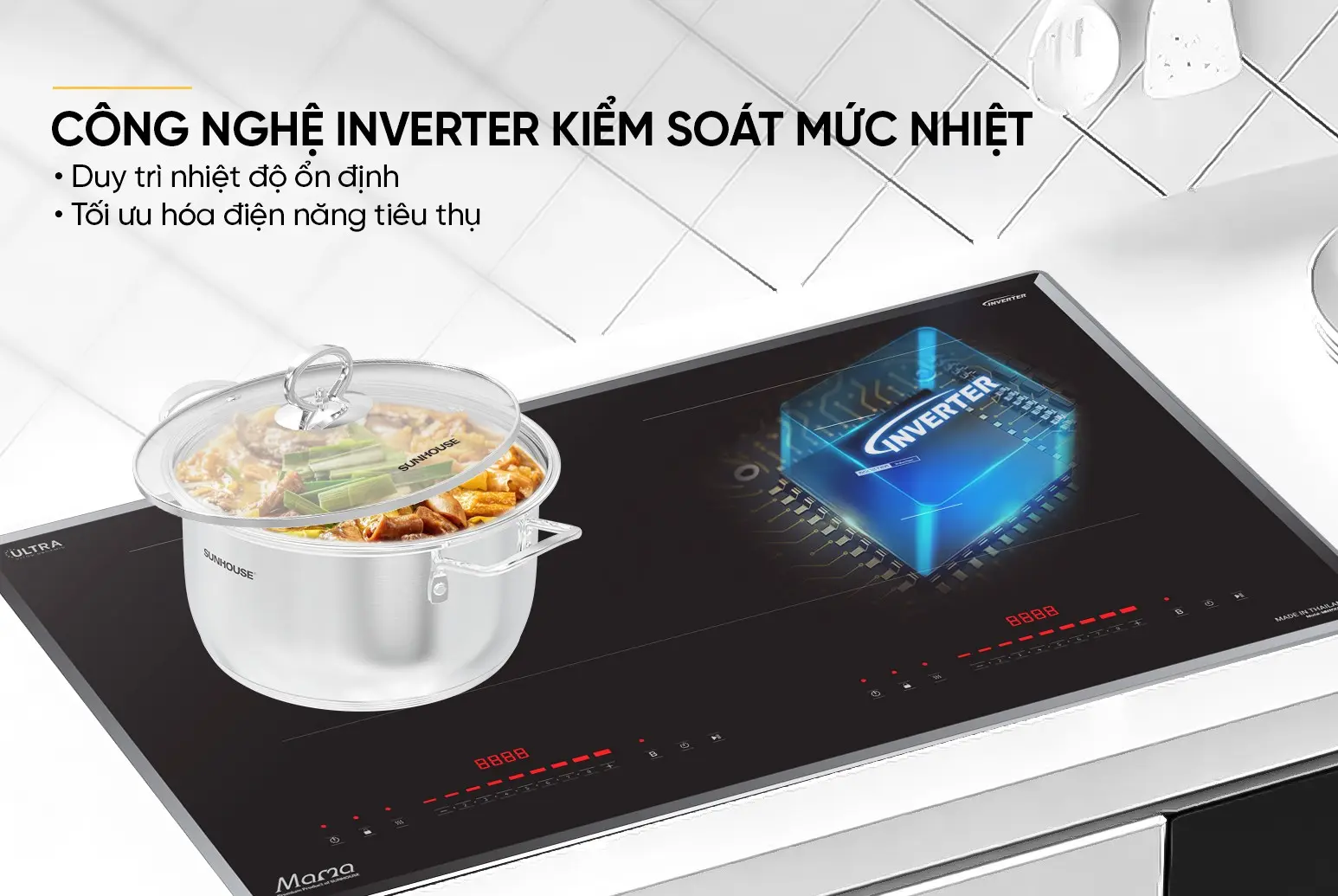 Bếp điện từ đôi SUNHOUSE MMB56996DP - 2600W/2600W - Ảnh 12