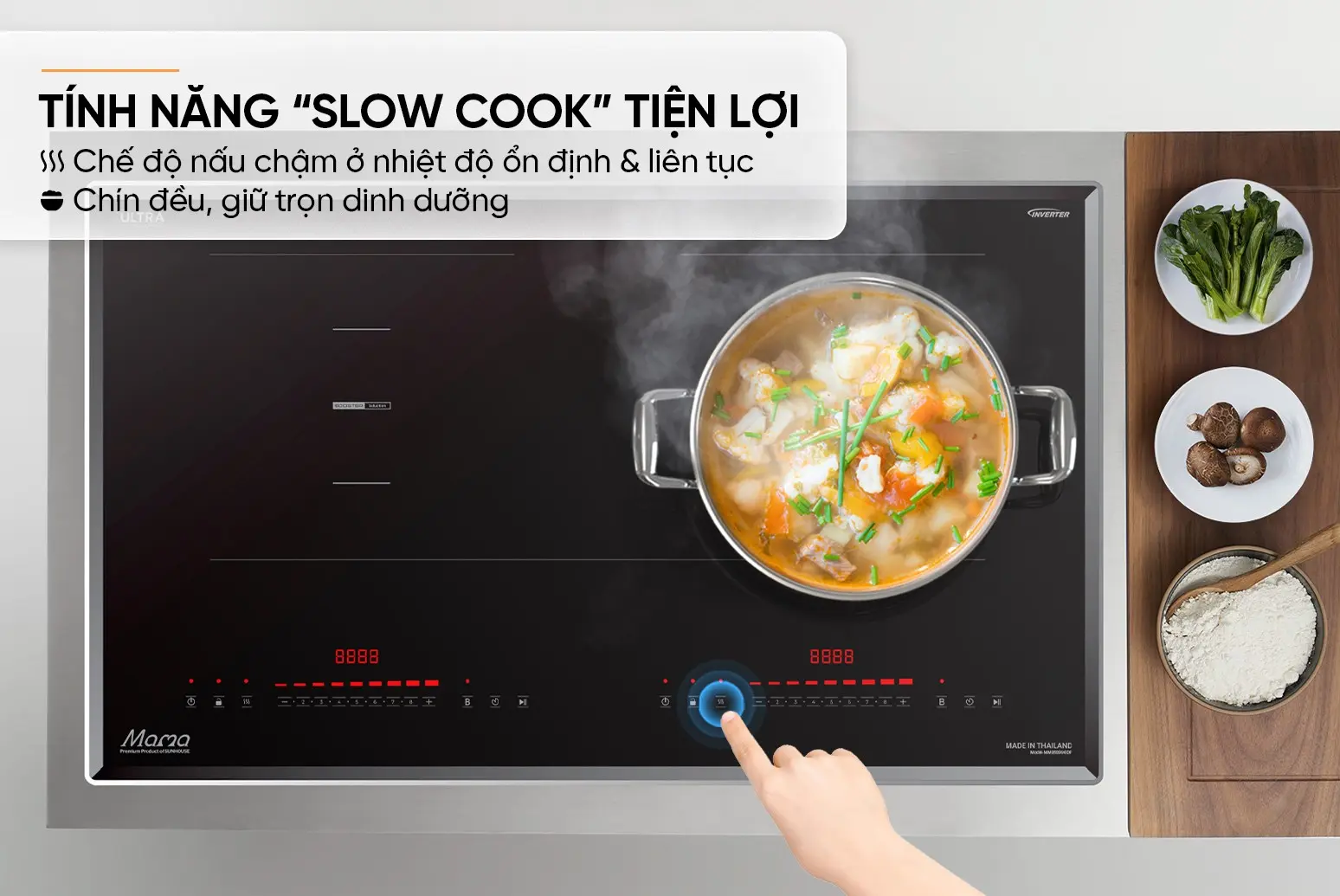 Bếp điện từ đôi SUNHOUSE MMB56996DP - 2600W/2600W - Ảnh 10