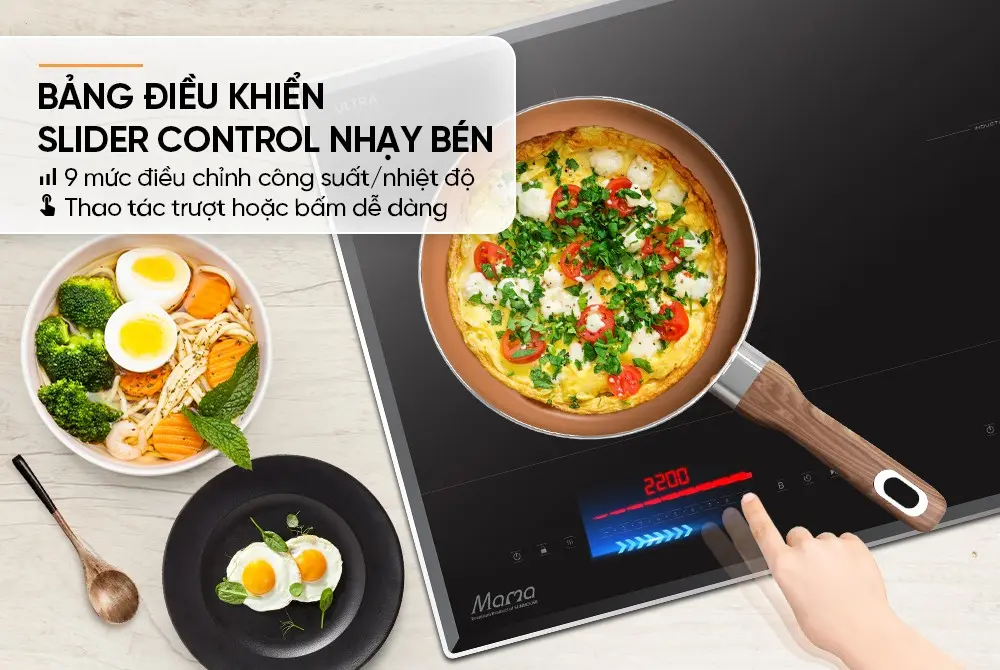 Bếp điện từ đôi SUNHOUSE MMB5886DI-Plus - 2200W/2200W - Ảnh 11
