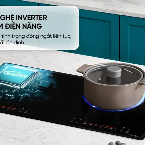 Bếp điện từ đôi SUNHOUSE MMB5889 ứng dụng công nghệ Inverter tiết kiệm điện