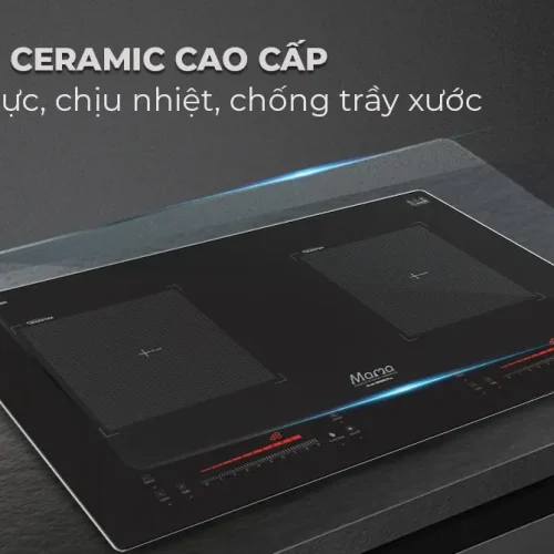 Bếp điện từ đôi SUNHOUSE MMB666-PLUS 2000W/2000W mặt kính ceramic