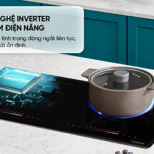 Bếp điện từ đôi SUNHOUSE MMB82242-MMT công nghệ Inverter tiết kiệm điện