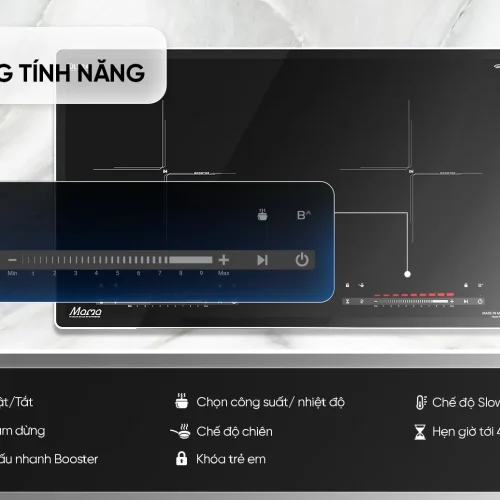 Bếp điện từ đôi SUNHOUSE MMB82262-M đa dạng tính năng điều khiển cảm ứng