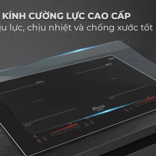Kính cường lực chịu nhiệt và chống xước của bếp điện từ đôi SUNHOUSE MMB88-HT