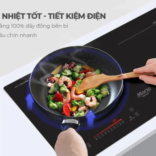 Bếp điện từ đôi SUNHOUSE MMB88-HT truyền nhiệt tốt và hỗ trợ nấu nhanh