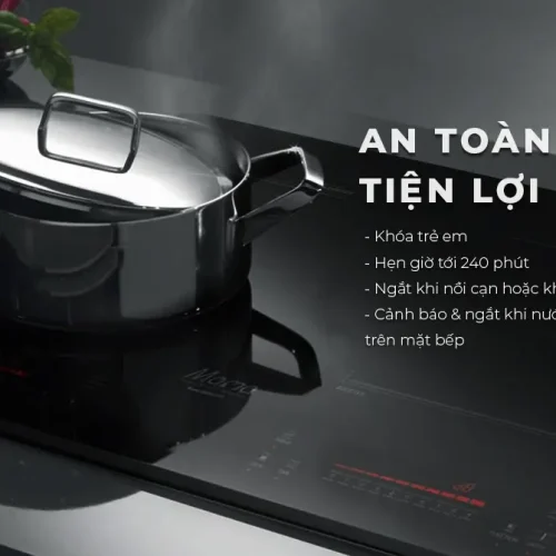 Tính năng an toàn tiện lợi trên bếp điện từ đôi SUNHOUSE MMB88-HT
