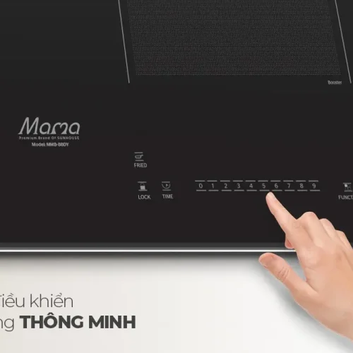 Bảng điều khiển cảm ứng thông minh của bếp điện từ đôi SUNHOUSE MMB88DY