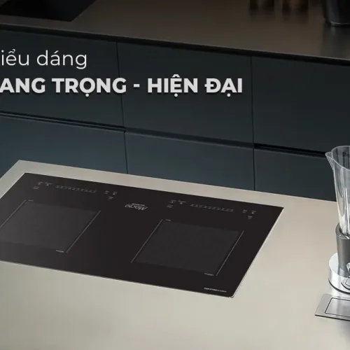 Bếp điện từ đôi SUNHOUSE MMB88DY lắp âm sang trọng trong không gian bếp
