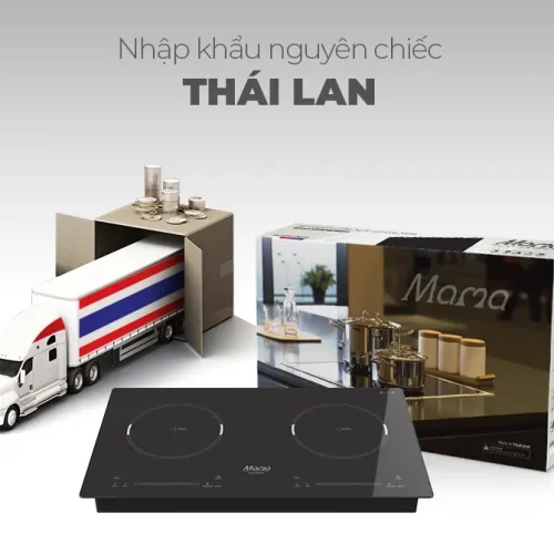 Bếp điện từ đôi SUNHOUSE MMB9205 kèm hộp sản phẩm nhập khẩu Thái Lan