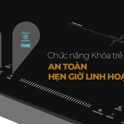 Bảng điều khiển bếp điện từ đôi SUNHOUSE MMB9301 có khóa trẻ em và hẹn giờ