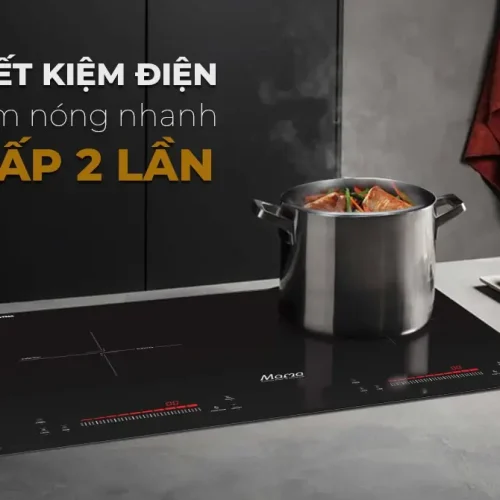 Bếp điện từ đôi SUNHOUSE MMB9301 làm nóng nhanh và tiết kiệm điện trong không gian bếp