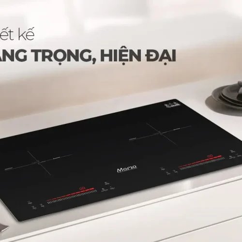 Bếp điện từ đôi SUNHOUSE MMB9301 mặt kính đen lắp trên mặt bàn bếp