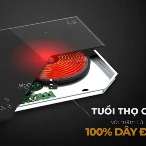 Cấu tạo mâm từ dây đồng của bếp điện từ đôi SUNHOUSE MMB9302-EC