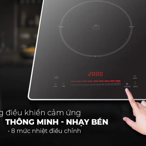Bảng điều khiển cảm ứng của bếp điện từ đôi SUNHOUSE SHB-28CS