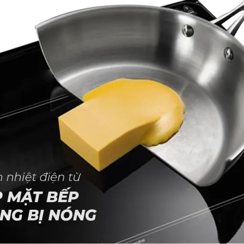 Bếp điện từ đôi SUNHOUSE SHB-55HN truyền nhiệt điện từ giúp mặt bếp không bị nóng