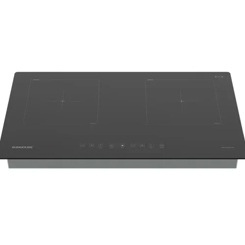 Bếp điện từ đôi SUNHOUSE SHB-95TQH với hai vùng nấu nhìn từ phía trước