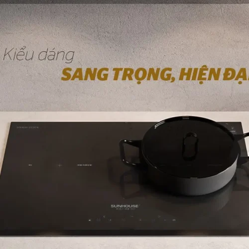 Bếp điện từ đôi SUNHOUSE SHB-DI01 kiểu dáng sang trọng, hiện đại