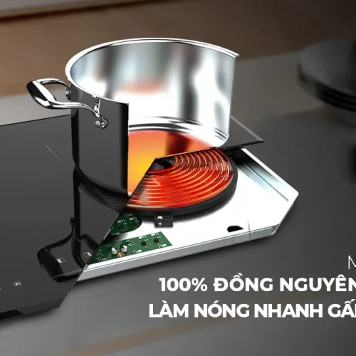 Bếp điện từ đôi SUNHOUSE SHB-DI19 Plus mâm từ đồng