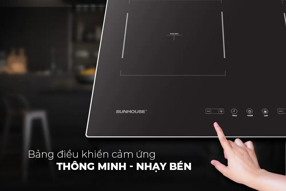 Bếp điện từ đôi SUNHOUSE SHB DI69-BN - 1800W/1800W - Ảnh 5
